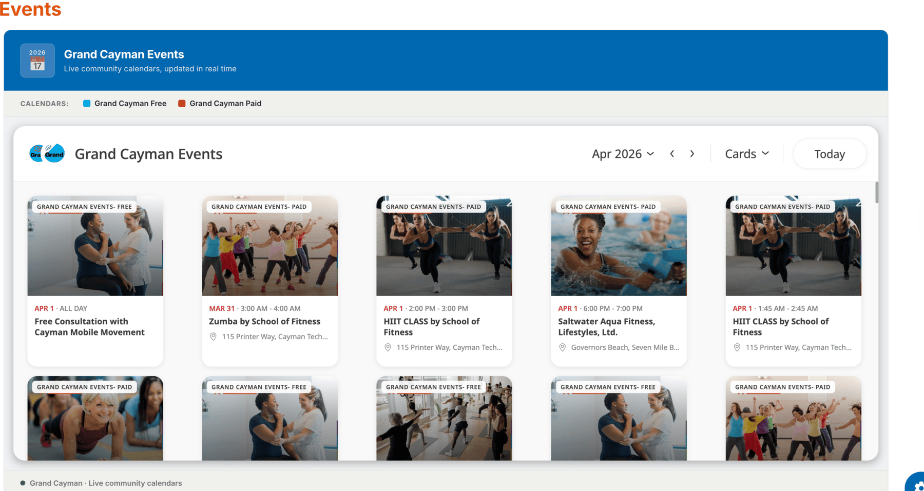 Image (GroupCal-powered Move It Cayman community events calendar)